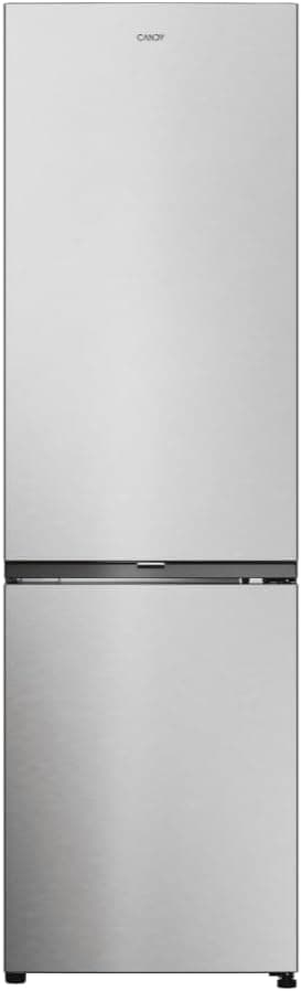 CANDY City Fresco 300 CNCQ2T518EX, Frigorífico Combi, 280L, Ancho 55cm, Altura 182cm, Total No Frost Circle+, Cajón Verdulero, Control Interno Digital, Iluminación LED, Puerta Reversible, 37DB, Inox