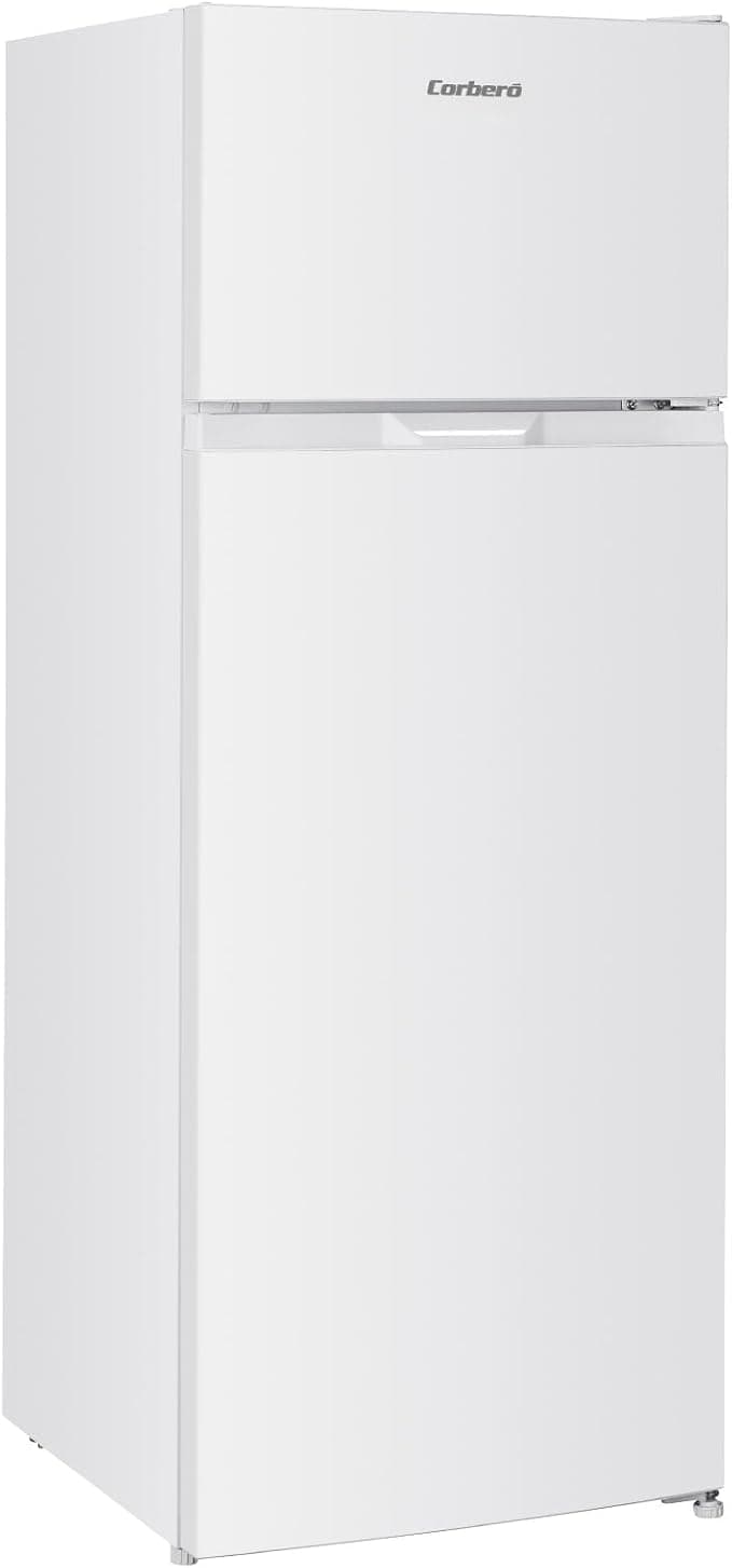 Corberó - Frigorífico 2 Puertas con congelador | CF2PH146W | 206 L | 143 cm |Control Mecánico | Puerta Reversible | Cajón Crisper | Hueveras y Cubiteras | Blanco
