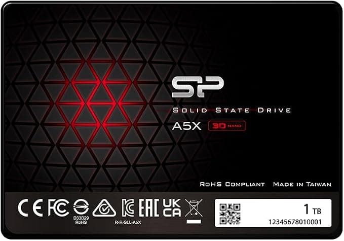 Silicon Power 1TB SSD 3D NAND A5X SLC Cache Performance Boost SATA III 2.5" 7mm (0.28") Internal Solid State Drive (SP001TBSS3A55S25AY)