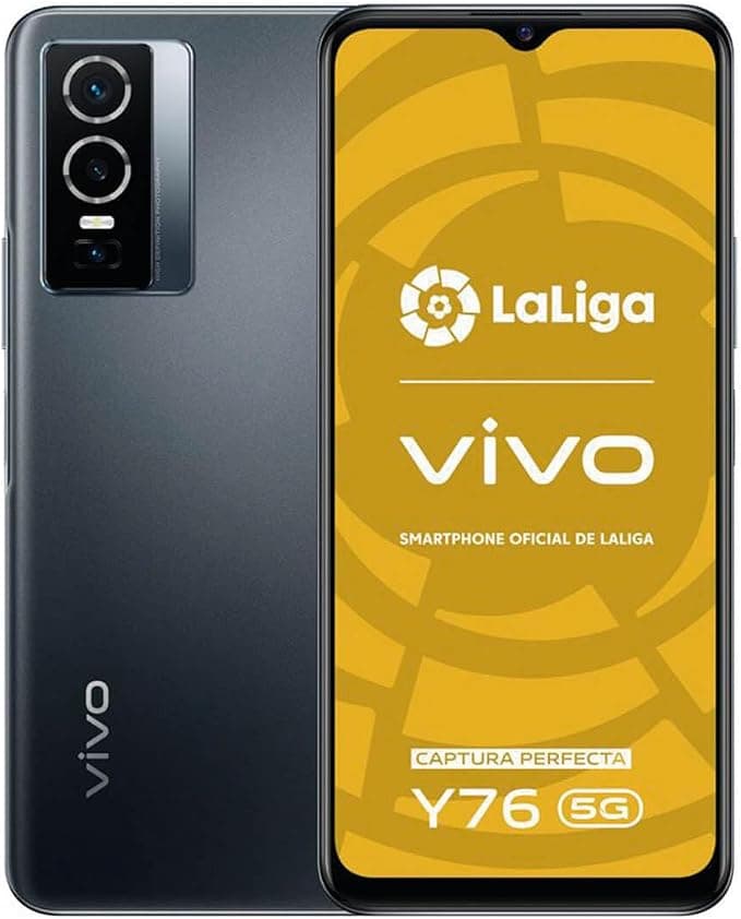vivo Y76 Smartphone 5G, Teléfono móvil Libres, 8 GB + 256 GB, Batería de 4100 mAh, Android 11, Cámara Principal de 50 MP, Carga rápida de 44 W, Dual SIM