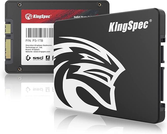 Kingspec SSD 1TB SATA III 6Gb/s 2,5" TLC 3D NAND Flash Disco Duro Interno - Lectura de Hasta 570 MB/s Para Escritorios/Computadoras Portátiles/Todo en Uno