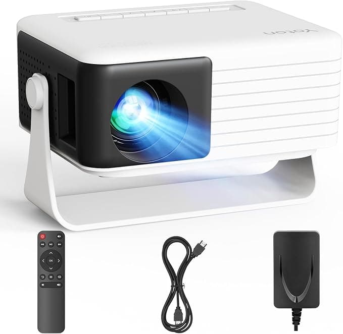 Yoton Mini Proyector Y3 Negro, Cine Casa, 1080P, Zoom 50%, Keystone | Carcasa negra elegante, Diseño compacto, Rotación flexible, Bajo ruido, Ideal para dormitorio y entretenimiento