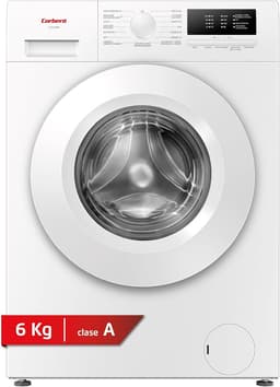 Corberó - Lavadora Plus 6 kg | CLH6106MN | 1000 rpm | Motor Inverter | 15 Programas| Función Vapor | Inicio Diferido y Antialérgica | Blanco