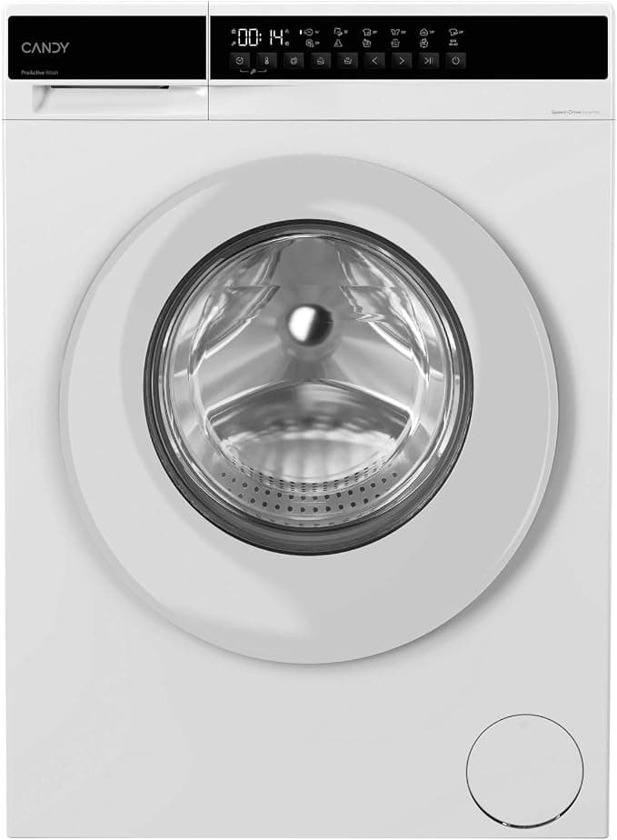 Candy ProWash 100 EY 2108-S, Lavadora 10 KG, 1200 RPM, Display Digital con botones, Proactive Wash, 12 Programas, Motor Inverter, Inicio Diferido 24H, Bloqueo Infantil, Smart Spray, Silenciosa, Blanco