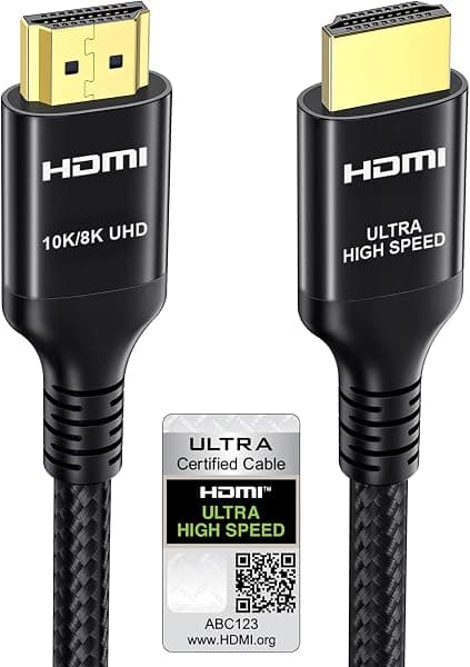 Etseinri 10K 8K 4K HDMI 2.1 Cable 3 Metros Certificado Alta Velocidad | Cable HDMI 48Gbps 4K@240/165/144/120/60Hz 0.01ms eARC VRR HDR10+ para Monitor de Proyector Barra de Sonido Portátil
