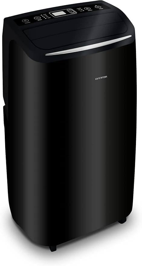 INFINITON PAC-BD12 - Aire acondicionado portátil, Negro, 3520 Frigorias, Display LED, Deshumificador, Compatible Alexa y Google Assistant