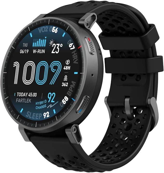 Amazfit Active MAX Reloj Inteligente 48mm, Pantalla AMOLED 1.5", Batería hasta 25 Días, Mapas, NFC, GPS, 170+ Deportes, Resistente al Agua, Ritmo Cardíaco y Sueño, Smartwatch para Android iPhone