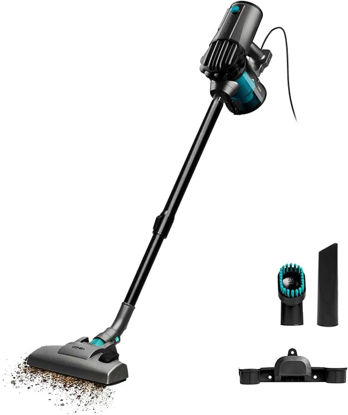 Cecotec Aspiradora Escoba con Cable Conga Thunderbrush 560 Neo. 600 W, 2 en 1, Tecnología ciclónica, Filtro de Alta eficiencia, Radio de acción 6 Metros, Incluye 2 Accesorios, Cable 4,5 m