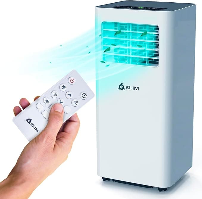 K9000 Aire Acondicionado Portátil 3 en 1, 9000 BTU, Deshumidificador | Enfría hasta 20 m2, Mando a Distancia con Pantalla LED, Refrigerante Ecológico R290, Blanco