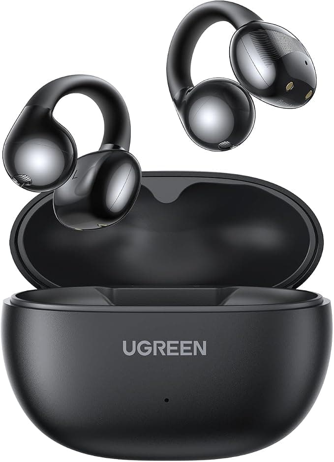 UGREEN HiTune S3 Auriculares Inalámbricos Audifonos Deportivos Clip ENC 30H | Auriculares Abiertos con Clip y Cancelación de Ruido ENC 30H de Reproducción Bluetooth 5.4 Carga Rápida USBC HiFi IPX5 Neg