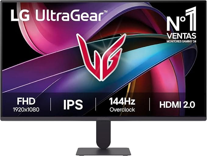LG Monitor Gaming Ultragear 27G411A-B - 27'', IPS, Morado | FHD(1920 x 1080), 144 (O/C) Hz, 1 ms, NVIDIA G-Sync, FreeSync, Panel IPS, 144Hz, 5ms, HDR10, Crosshair, FPS Counter