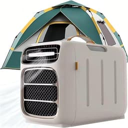 Aire Acondicionado Portátil Para Tiendas De Campaña,Aire Acondicionado Portátil 2 En 1 Con Función De Refrigeración Y Calefacción,De Baja Potencia,Para Camping,Caravanas,Dormitorios Cold+Heat+Audio