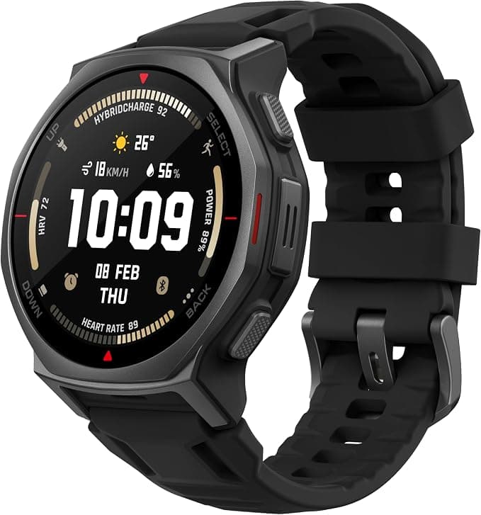 Amazfit T-Rex 3 Pro Reloj Inteligente Deportivo para Hombre, Pantalla AMOLED de Zafiro, Bisel de Titanio, GPS de Banda Dual, Mapas Sin Conexión, Linterna Incorporada, para Android iPhone