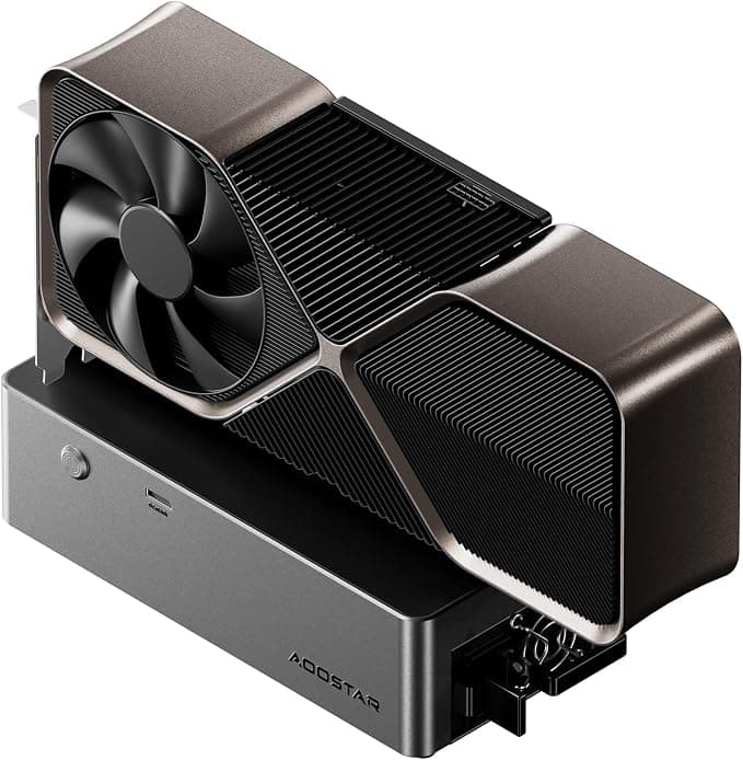 AOOSTAR AG01 Base eGPU con OCuLink, Base para Tarjetas gráficas externas, Fuente 800W integrada, para Tarjetas gráficas hasta 500W, Compatible con portátiles y Mini-PCs con OCuLink