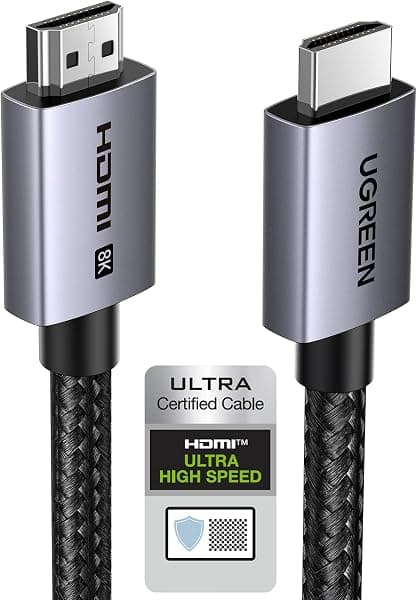 UGREEN 8K Cable HDMI 2.1 Certificado 8K 60Hz 4K 240Hz 48Gbps (2M) | Ultra Alta Velocidad Aluminio eARC HDCP Dynamic HDR Dolby Atmos Compatible con Monitor HDTV PS5 PS4 Xbox PC