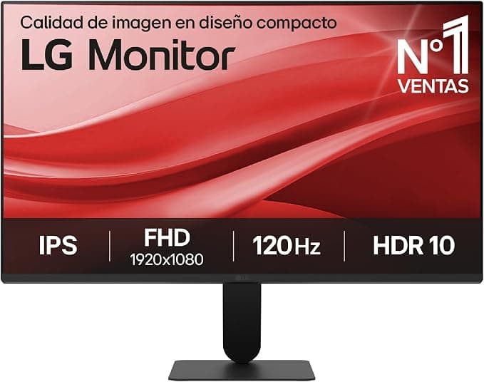LG Monitor 24U411A-B - 24'', FHD(1920 x 1080), IPS, 120 Hz, 16:9, Negro | sRGB 99%, Panel IPS, HDMI 2,0, Modo Lectura, Antiparpadeos