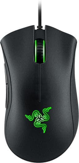 Razer DeathAdder Essential - Ratón Gaming con sensor óptico, 6400 DPI (5 botones programables, interruptores mecánicos, agarres laterales de goma), Negro