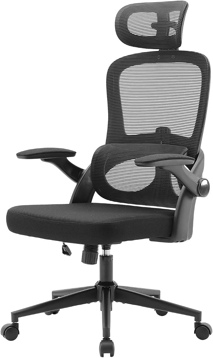 SIHOO M102C Silla Oficina Ergonómica Malla, Reposabrazos 3D, Respaldo Alto | Soporte Lumbar Regulable en Altura, Silla Giratoria para Ordenador, Diseñada para Comodidad Todo el Día, Negro