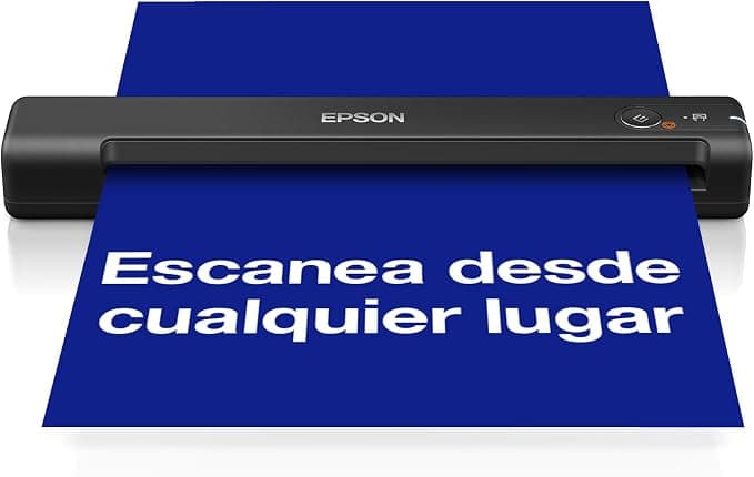 Escáner móvil rápido Workforce ES-50 A4 con tecnología Epson ScanSmart y sin Tiempo de Encendido