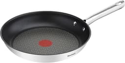 Tefal Duetto - Sartén 28 cm, Acero inoxidable | Sartén 28 cm, Revestimiento antiadherente, Apto inducción, Thermo-Spot, Mango robusto