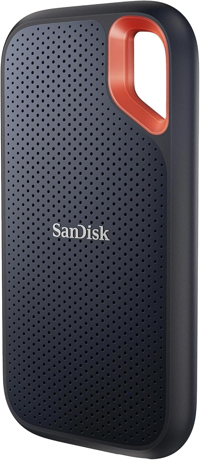 SANDISK Extreme SSD Externo Portátil 1TB (Disco duro externo SSD con velodidad de lectura de hasta 1050 MB/s, 1000 MB/s de escritura, Clasificación IP65 de resistencia al agua y al polvo) Negro