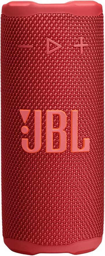 JBL Grip, Altavoz Bluetooth Compacto, Rojo | Sonido JBL Pro, AI Sound Boost, Impermeabilità IP68, Luz Ambiental, Autonomía 14 h, Auracast, Aplicación JBL Portable