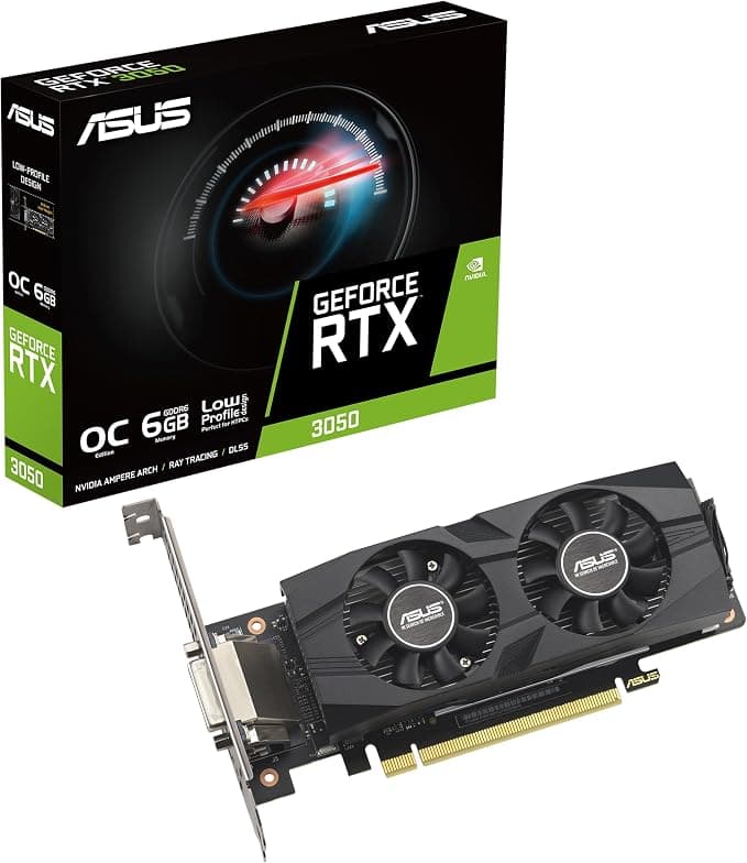 ASUS Tarjeta gráfica geforce RTX 3050 LP BRK OC Edition/ 6gb gddr6/ Compatible con Perfil bajo